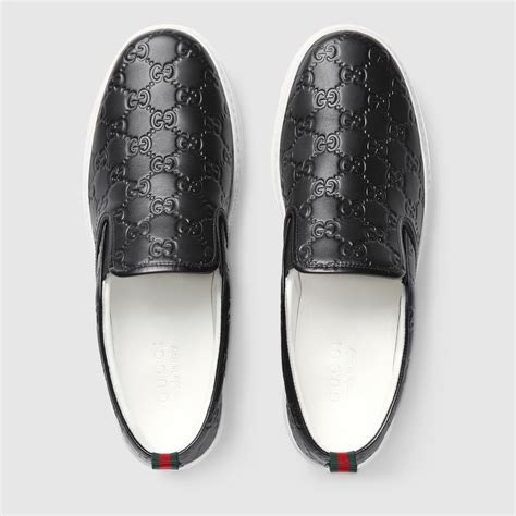 gucci sneakers black size 14|men's Gucci slip on sneakers.